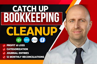 do xero bookkeeping, quickbooks cleanup, setup, and bank reconciliation
