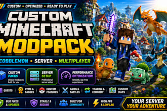 create custom minecraft modpack cobblemon forge fabric server setup quest