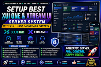 setup best xui one, xtream ui server system with full user dashboard control
