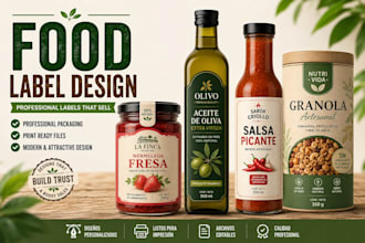 design food labels, packaging, and product branding