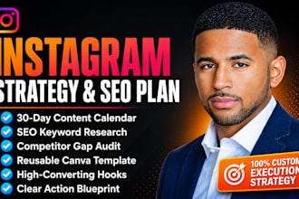 do instagram strategy content calender and seo content plan for business growth