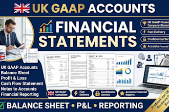 prepare balance sheet, profit and loss and UK gaap accounts