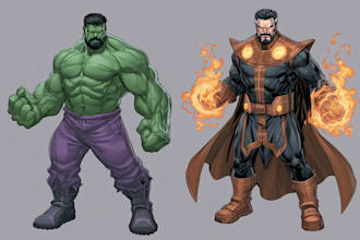 do superhero character for comics