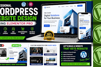 design wordpress website elementor website development wordpress elementor pro