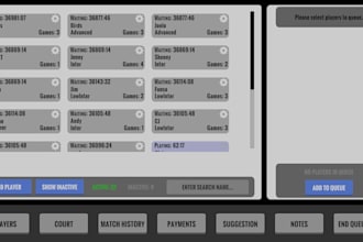 create a sports queueing system