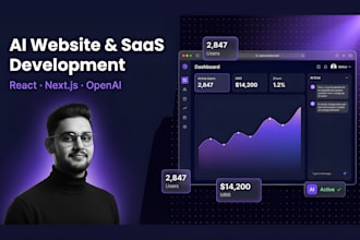 build an ai powered saas website with modern UI and full stack development