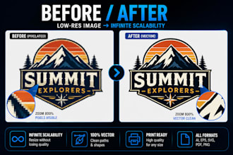 vectorize your logo or image to svg eps png