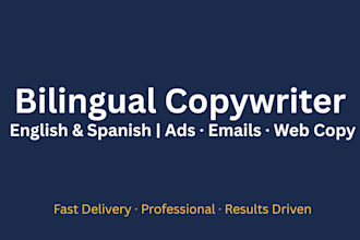 bilingual copywriter website ads email