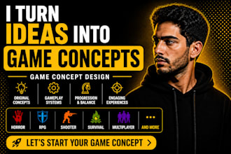 create a professional game concept blueprint