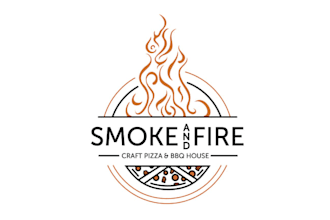 design fire pizza BBQ business logo for you