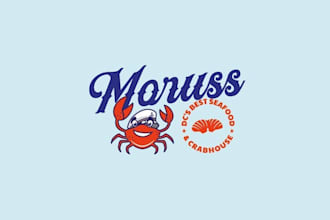 design amazing seafood and crab house logo