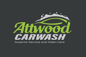 design car wash clean fresh logo for you