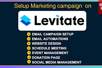 setup levitate ai email marketing automation client management, website design
