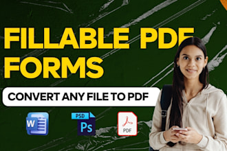 create fillable PDF form, convert word document to interactive fillable PDF form