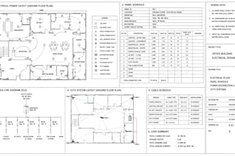 create electrical plans panel schedule power distribution layouts cctv systems