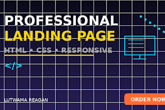 design a responsive landing page or fix website HTML, CSS