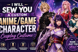 sew you a custom anime game character cosplay costume
