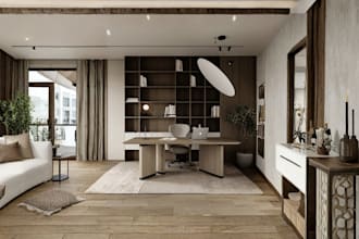 create realistic 3d home office, garden office and backyard studio designs