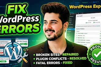 fix wordpress errors and broken website fast
