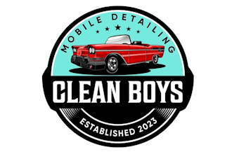 design monogram car clean logo family owned start up