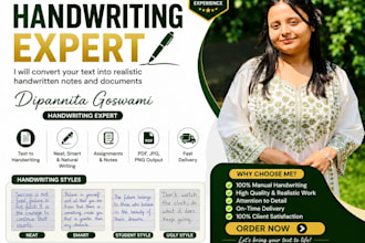 convert text into realistic handwritten notes and documents