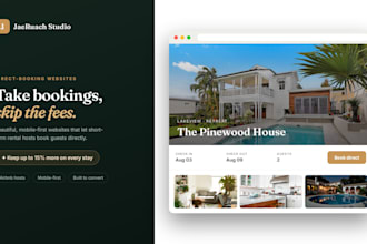 design a direct booking website for your airbnb or short term rental