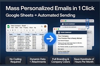 develop a one click email automation system