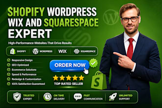 redesign speed up fix optimize your squarespace shopify wix website seo expert