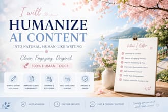 write humanize ai content into natural, human like writing