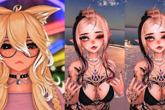 create a custom vrchat avatar, furry avatar, vrc avatar, vroid avatar, character