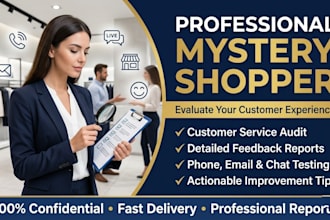 test your customer service and deliver a professional report