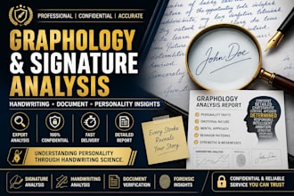 conduct expert handwriting analysis, discover personality and hidden traits