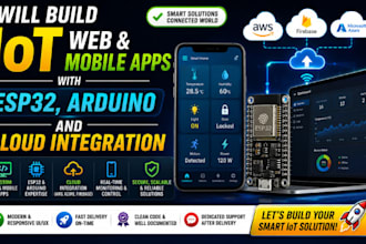 build iot web and mobile apps with esp32, arduino and cloud integration