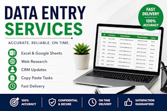 do data entry, CRM updates, spreadsheet management