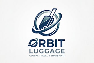 design a professional trolley logo for luggage, travel, and transport business