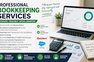 do quickbooks bookkeeping, cleanup, and reconciliation
