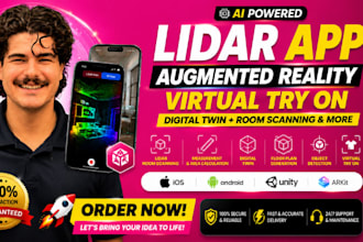 augmented reality app digital twin lidar app for virtual tryon and room scanning