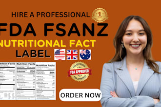 design fda fsanz eu UK cfia gcc approved compliant or nutrition supplement label