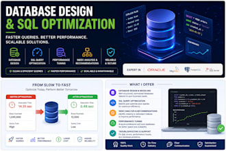 design databases and optimize sql queries for better performance