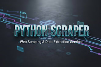 proficient in python and HTML, and web scraping