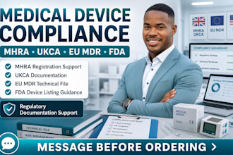 handle mhra registration, ukca, eu mdr and fda medical device compliance