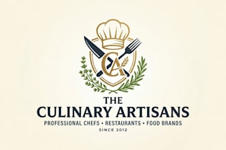 design a professional cooking logo for chefs, restaurants, and food brands