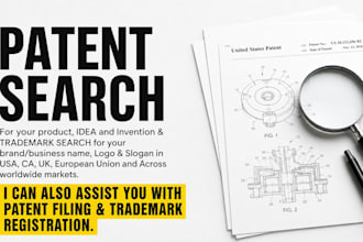 patent search and trademark check in UK, US, europe,