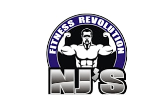 design mascot gym fitness revolution logo
