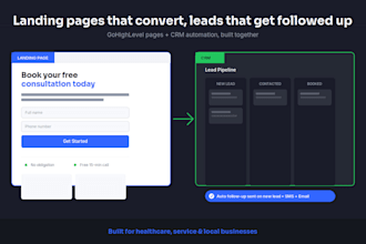 design gohighlevel landing pages with crm automation setup