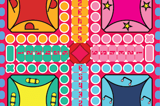 do a board game through the structure of a ludo board game