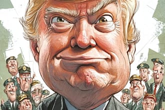create digital political cartoon for political cartoon