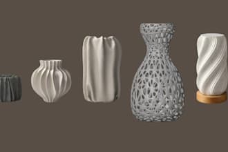 3d voronoi vase model 3d flower pot lamps for home decor 3d printing resin art