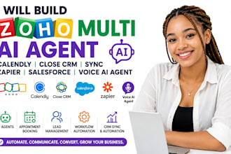 zoho multi ai agent calendly close crm sync zapier salesforce voice ai agent