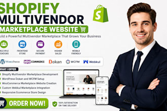 build wordpress shopify multivendor ecommerce marketplace website webkul dokan